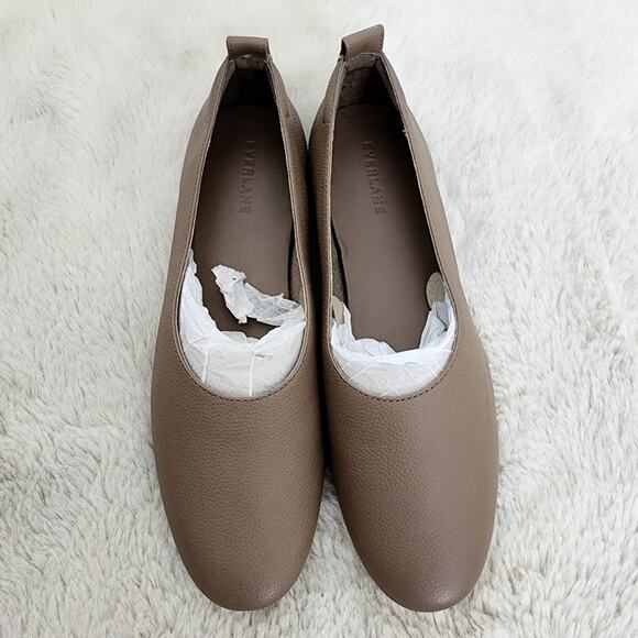 NEW Everlane The Day Glove Leather Ballet Flats Mocha - Picture 1 of 16
